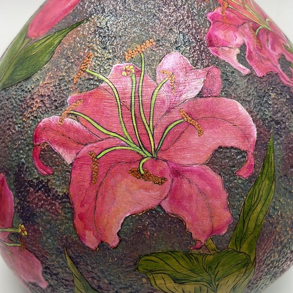 “StarGazer Lily Vase” Original Gourd Art Vessel / Vase Kristina Simkins ©2014 - Picture 11 of 17
